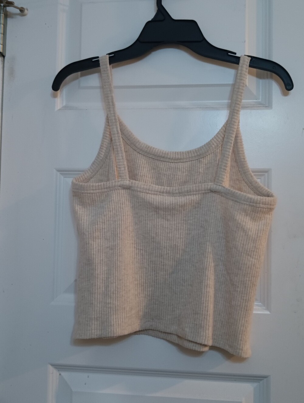 Universal Thread Cream Ribbed Spaghetti Strap Tank - Picture 3 of 4